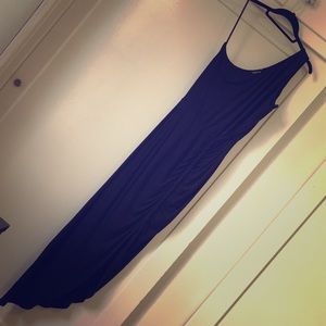 Bebe Black One Shoulder Dress with Slit